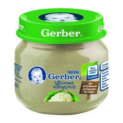 Gerber. Пюре "Цветная капуста", 6+ м 80 гр.(078662)