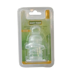 Baby Team. Соска силиконовая, ортодонт.,2 шт 6+ (2003)