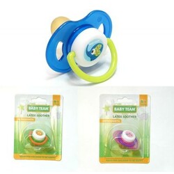 Baby Team. Пустушка латексна, ортодонтическая, нічна, 1шт. 6(3204)