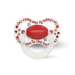 Bibi. Пустышка Bibi Natural "Мой папа лучший",  6-16 мес. арт.114723 (860038)