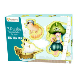 Avenue Mandarine. Картонний пазл "Пірати", 3 їв. (3065500424333)