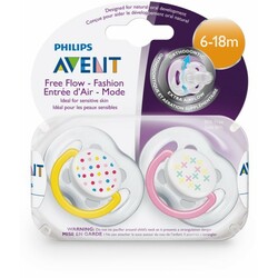 Пустушка Avent дихаюча "Freeflow" для дівчинки(6-18 міс.), 2шт. (789383)