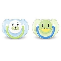 Avent Пустушка Кролик Трумен, для хлопчика, ортодонтическая 6-18 міс., 2 шт(787259)