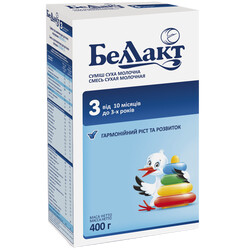 Суха молочна суміш "Беллакт 3", 400 г(10m+) (4810263019581)