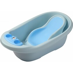 Ванночка Babyhood с термометром Дельфин, розовая