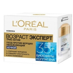 L'Oreal. Крем для особи зволожує Проти зморшок нічної від 35 років 50мл(3600522548034)