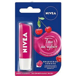 Nivea . Бальзам для губ Фруктове Сяйво вишня 4,8 г   (4005808369812)