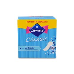 Libresse.  Ежедневные гигиенические прокладки Libresse Pantyliners Classic  Protection Deo 50 шт (73