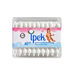 Ipek. Дитячі ватні палички IPEK Baby Cotton Buds, 60 шт(8691275000226)