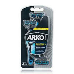 Arko. Бритвені верстати Men Т3 одноразові з потрійним лезом 3шт(8690506489229)