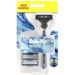 Gillette. Бритва Gillette Mach3 Start з Ручкою Aqua - Grip з трьома змінними насадками(464005)
