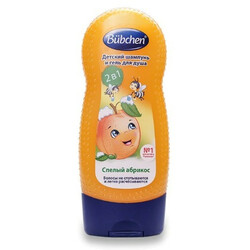 Bubchen. Шампунь для волосся і тіла Bubchen "Стигла абрикоса" 230 мл(7613034201393)