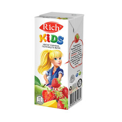 Rich. Нектар Rich Kids Банан-клубника-яблоко 0,2л  (4820039351869)