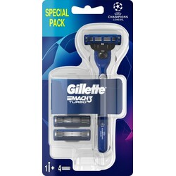 Gillette. Бритва Mach 3 Turbo, з 4 змінними касетами(7702018540563)