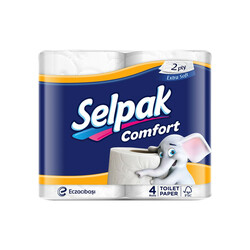 Selpak. Бумага туалетная Comfort белая 4 шт/уп  (8690530802117)