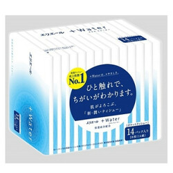 Elleair. Хусточки паперові, що зволожують elleair +WATER з гліцерином і молекулами води (14 кишенькових у