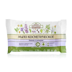 Зелена Аптека. Мило косметичне Лаванда і розмарин 75 г(8588005625890)