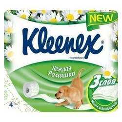 Kleenex. Бумага туалетная Ромашка 3-слойная 4шт/уп (5029053545080)