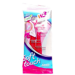 Arko. Верстати для гоління Soft Touch by W3 3 леза 2шт/уп(8690506445195)