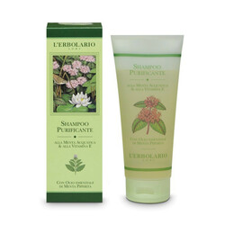 Lerbolario. Шампунь для волосся очищає М'ята і вітамін Е, 200мл(8022328101384)