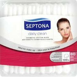 Septona . Палички ватні косметичні D01   80шт/уп(5201410805017)