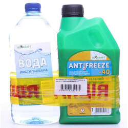 EcoKraft. Антифриз зелений -40 1кг +дистильована вода 1л(9869005652475)