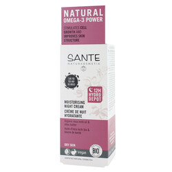 Sante. Био-Крем ночной увлажняющий для сухой кожи лица «12ч-Гидрозапас», 50 мл (4025089080961)