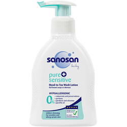Sanosan. Дитячий гіпоалергенний засіб для купання Sanosan Pure & sensitive 2 в 1,  200 мл(197330)
