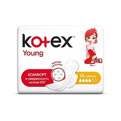 Kotex. Гігієнічні прокладення Янг 4 краплі, 10 шт.(5029053542881)
