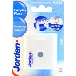 Jordan. Зубна нить-флосс Everyday з фтором і м'ятою 50 м(7038513829002)