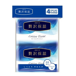 Elleair.  Хусточки бумажн.екстразаспокійливі elleair PREMIUM LOTION з глиц.,колл.,гиал.кисл.(4 карм