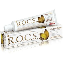 R.O.C.S. Зубна паста R.O.C.S. Кава і тютюн для любителів кави, червоного вина, чаю і сигарет (4607034470623)