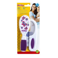 Nuby. Набор гребінець і гребінець, 3мес(00711)