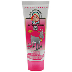 Бабусині рецепти .Дитячий крем з козиним молоком і виноградною олією після купання 75 мл(140704)