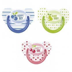 Canpol.Пустышка силиконовая анатомическая 6-18 мес. Фрукты (22/551)