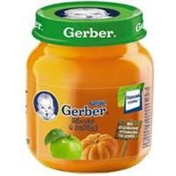 Gerber. Пюре "Яблоко и тыква", 6+ м. 130 гр. (5900452078785)