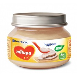 Milupa. Пюре Milupa з індичкою, 80г, 6мес(030192)
