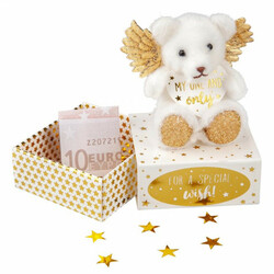 Depesche. Подарочный набор с коробочкой-сюрпризом Мишка-ангел My One and Only, Gold	(4010070431976)