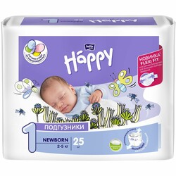 Bella Happy. Подгузники детские Bella Baby Happy Newborn 2-5 кг 25 шт (601805)