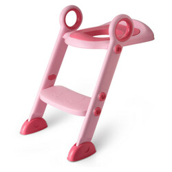 BabyHood. Детское сидение с лесенкой на унитаз с полиуретановым кольцом, цвет в ассорт. (BH-122B)