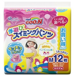 Goo.N. Трусики-підгузники для плавання GOO.N для дівчаток 6-12 кг, зростанням 60-80 см(розмір M, 12 шт)