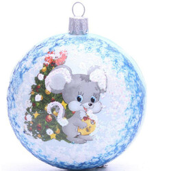 Прикраса ялинкова Шар Символ фарба круг 8см(4825003012944)