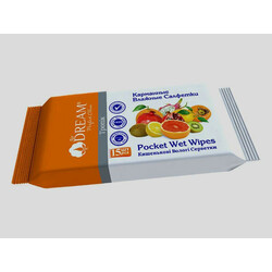 Air Dream. Серветки вологі Тропік кишенькові 15 шт(4820194350134)