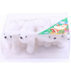 Набір прикрас ялинкових Полярний ведмідь 4шт Y*-1(0250011130689)