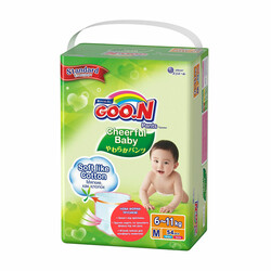 Goo.N. Трусики-підгузники CHEERFUL BABY 6-11 кг, розмір  M, унисекс, 54 шт(4902011858808)