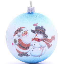 Прикраса ялинкова Шар Персонаж иней асорті 8см(4825003012968)