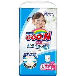 Goo.N. Трусики L(9-14кг) для дівчаток, 44 шт(4902011751390)