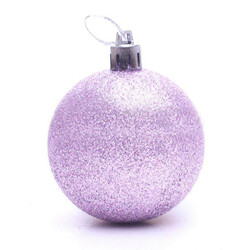 Прикраса ялинкова Шар рожевий пластик 6см(0260004149284)