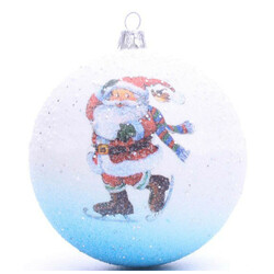 Украшение елочное Шар Персонаж иней 10см (4825003012746)