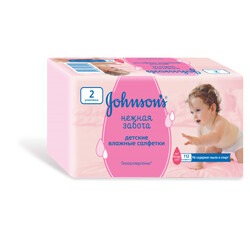 Johnson's boby. Вологі серветки Johnson's boby Ніжна турбота, 2х56 шт.(2694812)